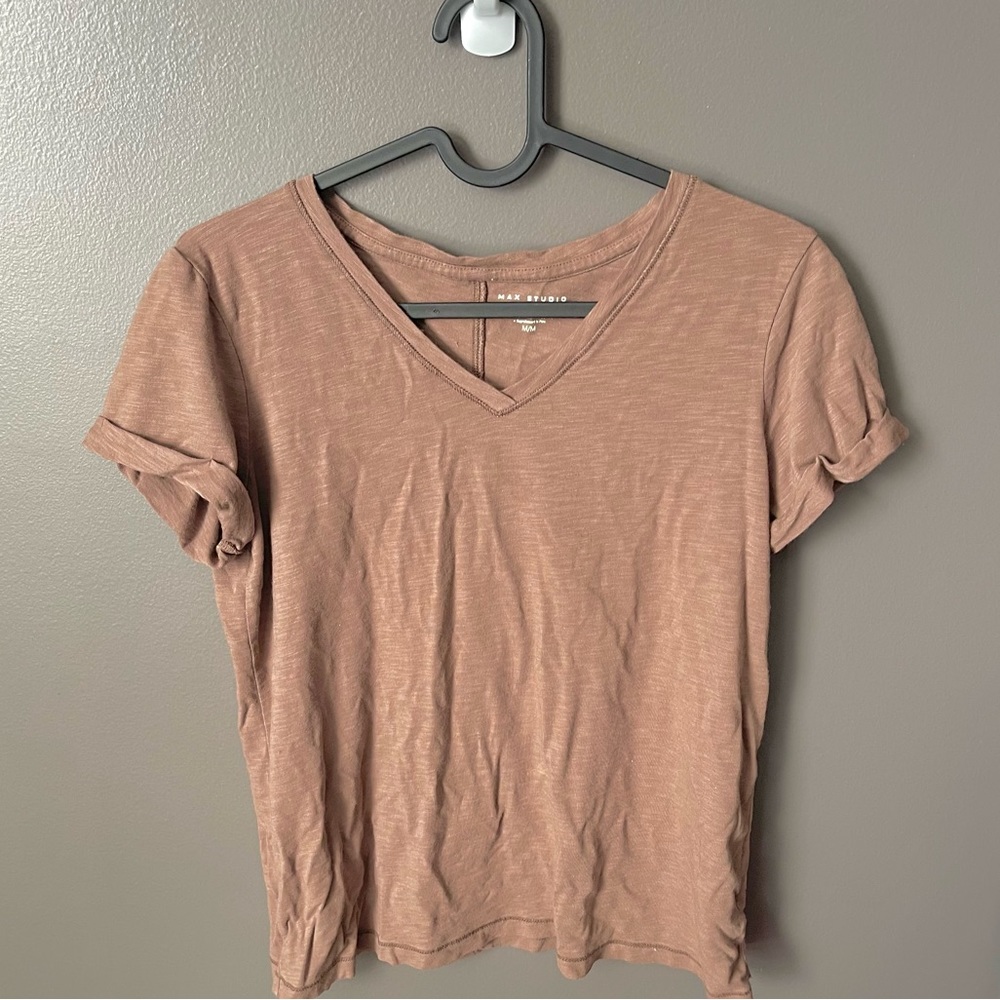 BOGO FREE!! Max studio womens brown short sleeve top